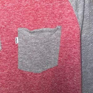 Red and gray Levi 3/4 sleeve shirt